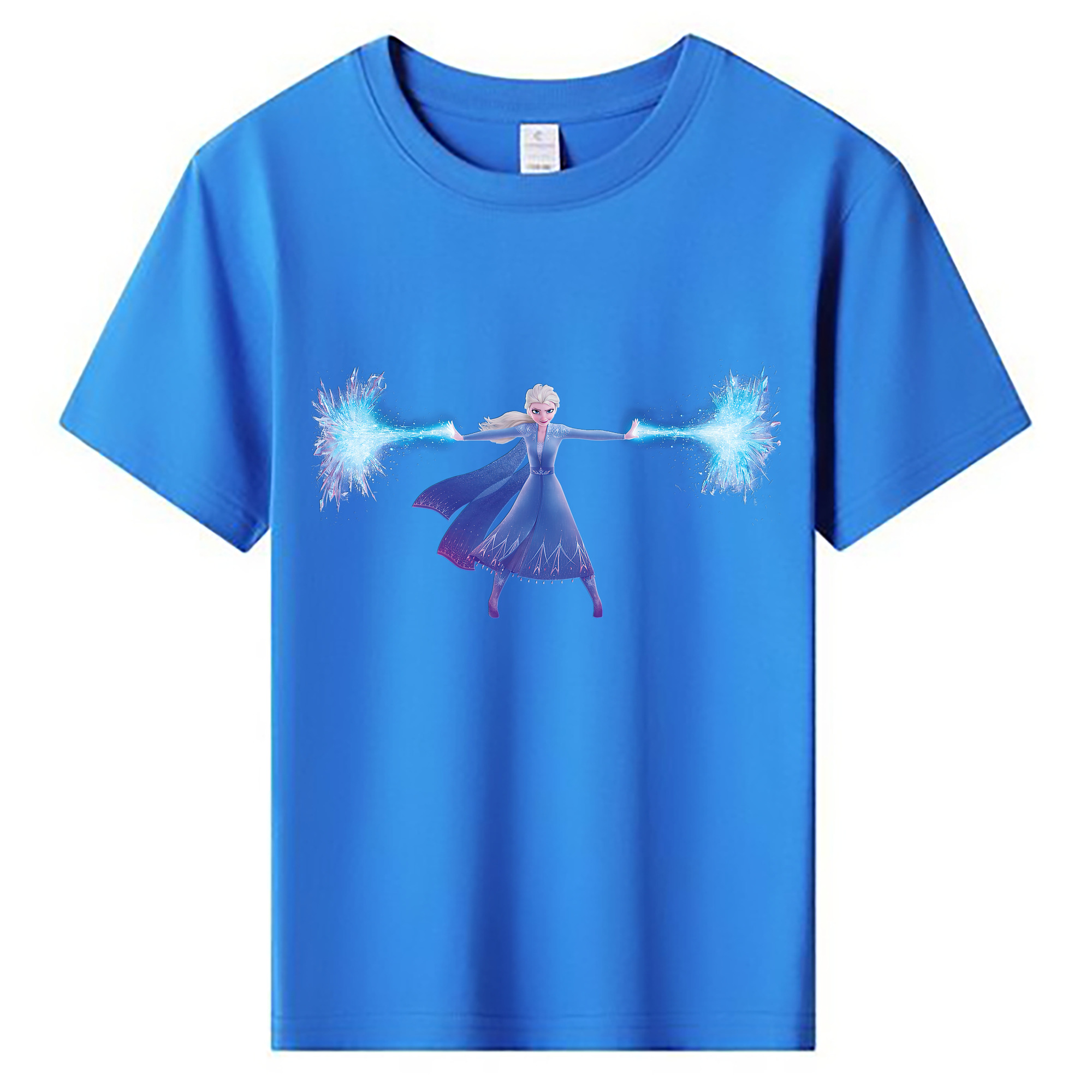 （画像用） アナと雪の女王 アンナ エルサ Frozen Anna Elsa 綿100％キッズTシャツ（フロントプリント）